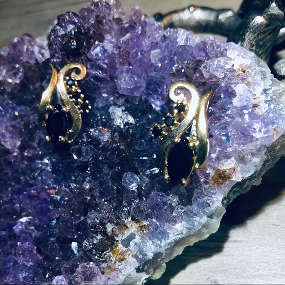 Sterling Silver Genuine Onyx Elongated - Picture 2 of 7